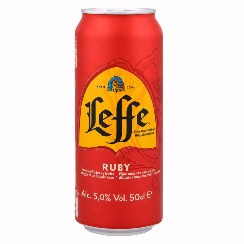 Пиво Leffe Ruby 0,5л банка