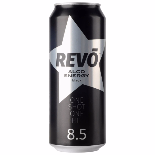 Слаб/алког напій Revo Black Alco Energy ж/б 0,5л