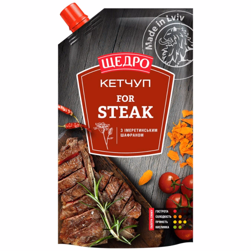 Кетчуп Щедро Steak д/п 250г