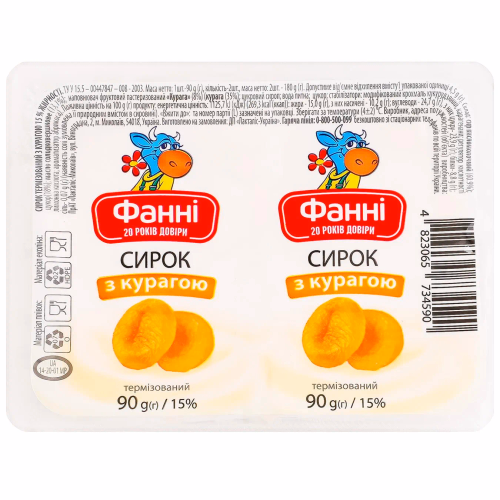 Сирок Фанні курага 20% 0,2кг