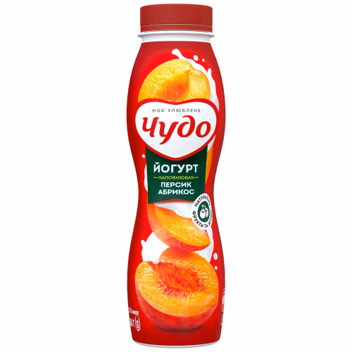 Чудо Чудо Йогурт питний Персик-абрис 2,5% пляшка 260г