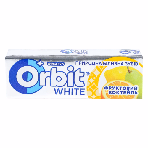 ЖувГум Орбiт White Фрукт. Коктейль 14г