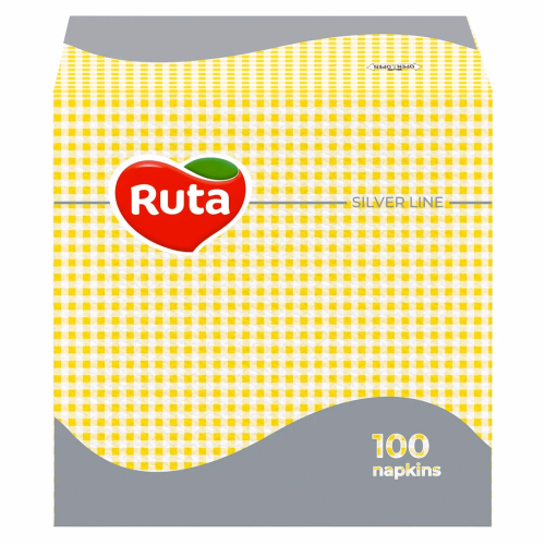 Серветки Ruta 24х24 100шт жовті
