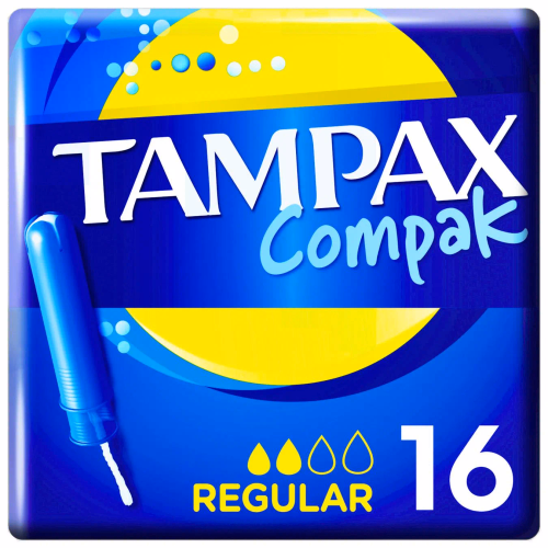TAMPAX Тампони Compak з аплік Звичайні Duo 16шт ПрепакКороб