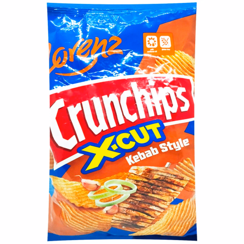 Чіпси картопляні Barbecue Crunchips X-Cut смк кебабу 75г.Lorenz