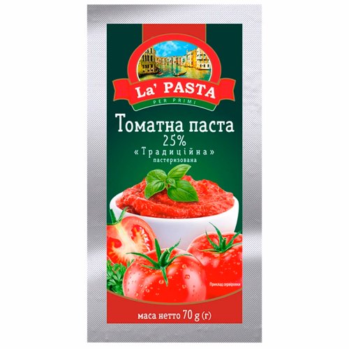 Томатная паста 25% ТМ «La'Pasta PER PRIMI» 70г саше