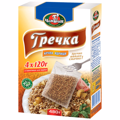 Гречка 4*120г Premium ТМ "Чемпіон"
