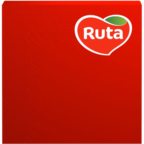 Серветки Ruta 33х33 20шт 3ш червоні