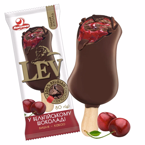 Ескімо LEV Вишня "Cherry-cocoa in Belgian chocolte" 80г