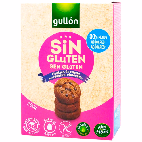 Печиво Gullon без глютену Cookies de Cacao sin Gluten 200г