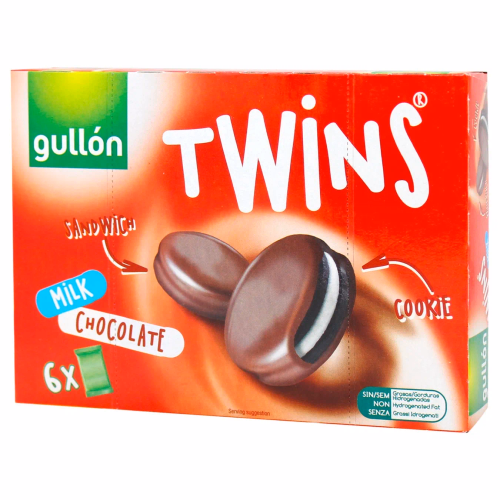 Печиво Gullon Twins сендвіч в молочному шоколаді 252г