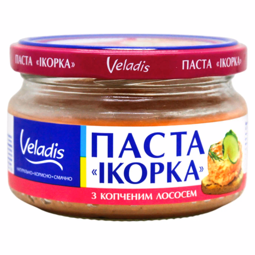 Паста ікорна Veladis зі шматочками лосося 160г