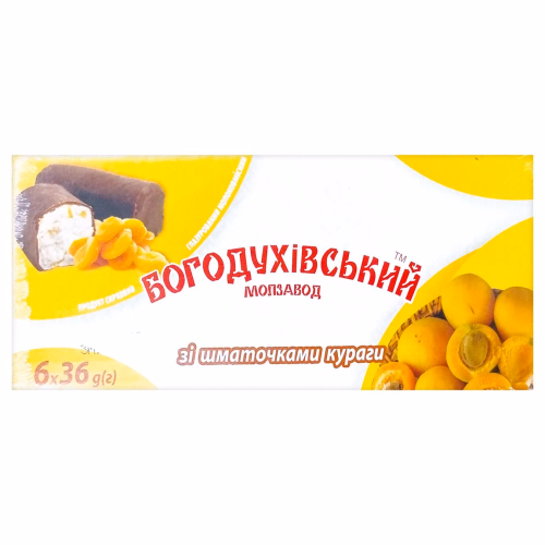 Продукт сирковий глазур зі шмат кураги 26% ТМ "Богодухівський