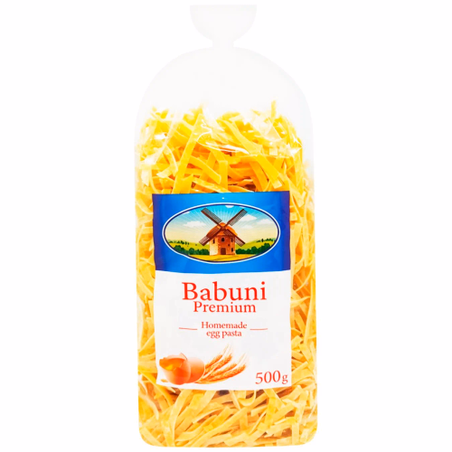 Локшина 5 ф Babuni Premium яєчні 0.5кг макарони