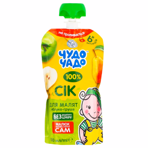 Чудо Чадо 0,130 DP Яблучно-грушовий сік з м'як