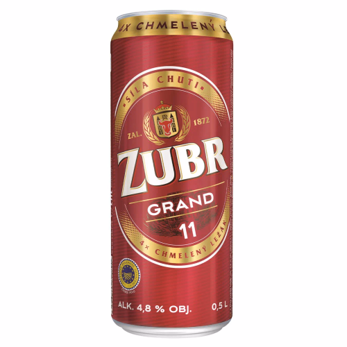 Пиво Zubr Grand світле лагерне 4,8% 0,5л ж/б Чехія