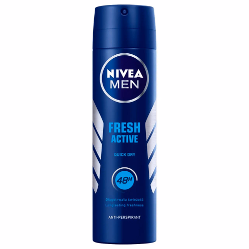 СПРЕЙ Д/ЧОЛОВІКІВ ДЕО АКТИВНА СВІЖІСТЬ NIVEA 150 МЛ.
