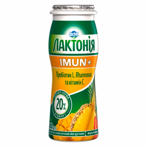 Напій кислом йогуртний з нап мультифрукт,пробіотиком L.Rhamnosus і віт С 1,