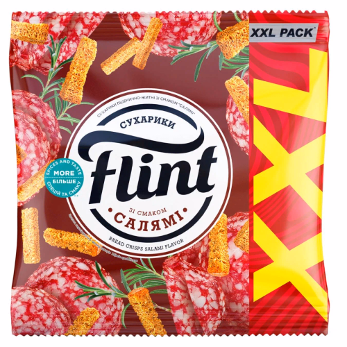 Сухарики пш-жит зі смаком "Салямі" 150г  "Flint"