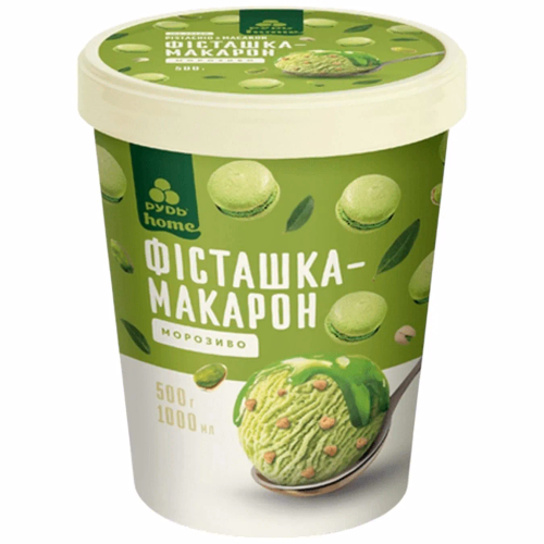 Відро Фісташка-макарун морозиво 500г РУДЬ
