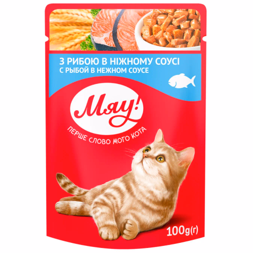 МЯУкорм Коти риба в ніж Соусі 100г
