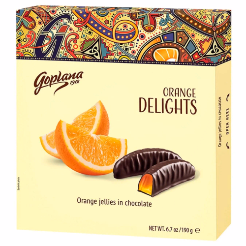Мармелад жувальний Delights апельсин в шоколоді 190г