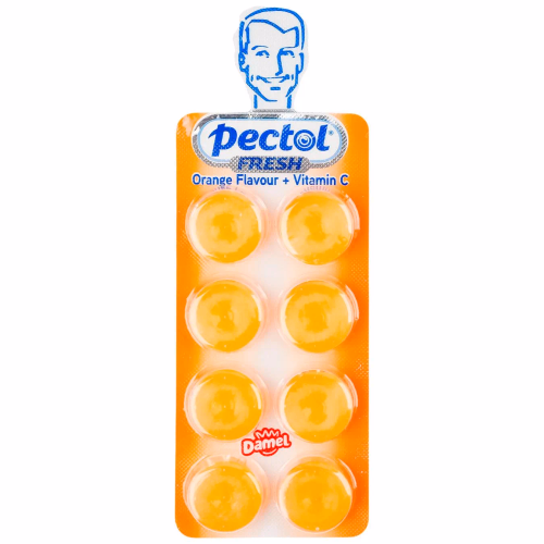 Льодяники Damel Pectol Orange блістер 20г