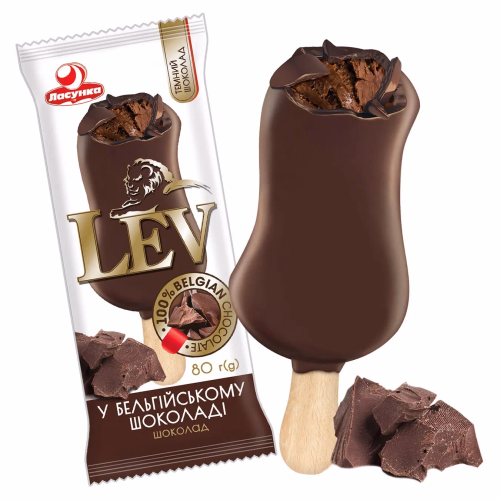 Ескімо LEV шоколадне в темн.шоколаді 80г
