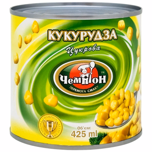 Кукурудза цукрова 340г ж/б ТМ Чемпіон
