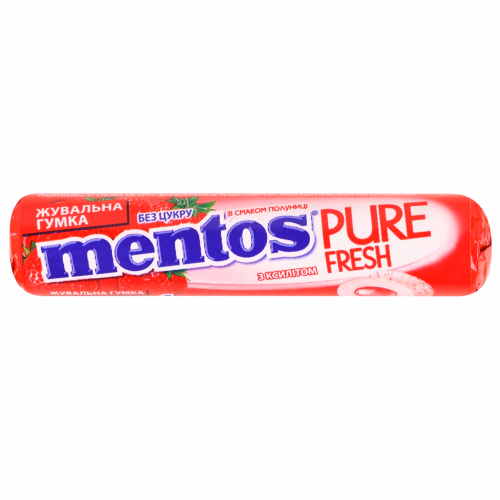 PERFETTI гумка жув. Mentos PUREFRESH Roll полуниця 15,75г