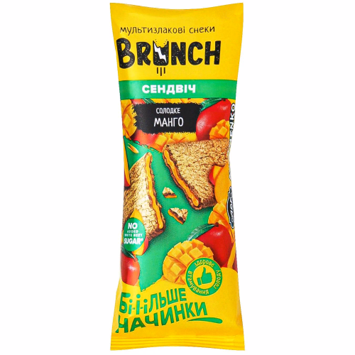 Мультизлакові снеки Бранч Brunch сендвіч Солодке манго 0,056г Дн