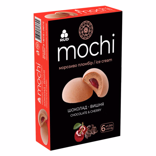 Десерт-морозиво MOCHI Шоколад-вишня 240г мультипак