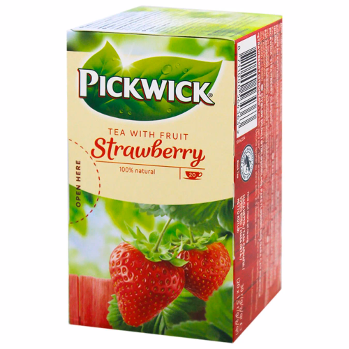 Чай чорн ароматиз зі шматоч полуниці Pickwick BwA 30г