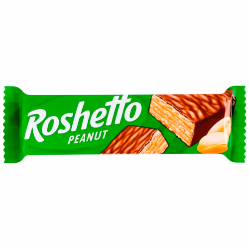 Вафельні батончики Roshetto Peanut ВКФ 34г Roshen