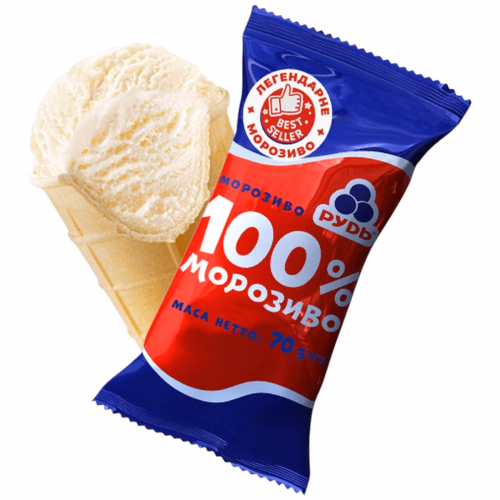 Морозиво 100% морозиво в/ст 70 г.