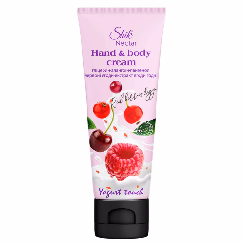 Shik Nectar YOGURT TOUCH Крем д/рук і тіла 75мл Червоні ягоди та екстракт годжі