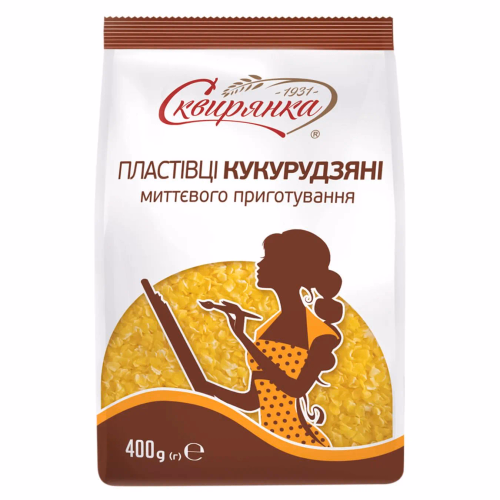 Сквирянка Пластівці кукурудзяні не потр. варіння 400г