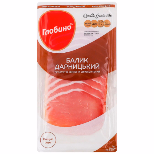 Балик Дарницький с/к в/с в/п на.серв 0,080кг БЕЗ ГМО ГЛОБИНО