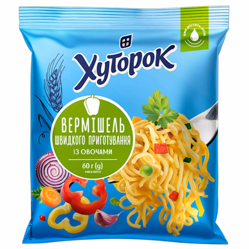 Вермішель шв/приг з овочами ТМ "Хуторок"/ 60г