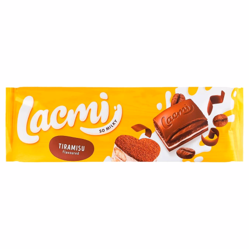 ШОКОЛАД Lacmi мол з начинкою зі смаком Тірамісу та печивом 295г Roshen