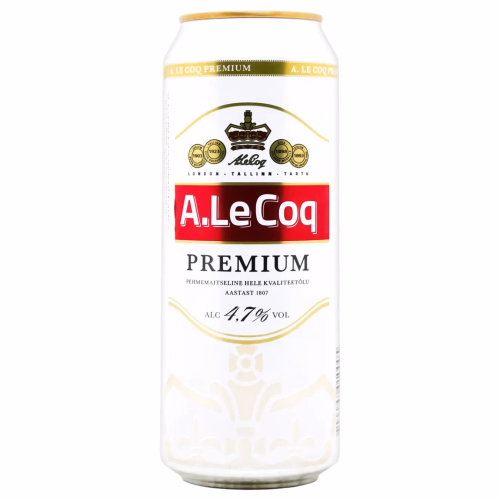 Пиво A Le Cog Premium 0.5л ж/б 4,7%