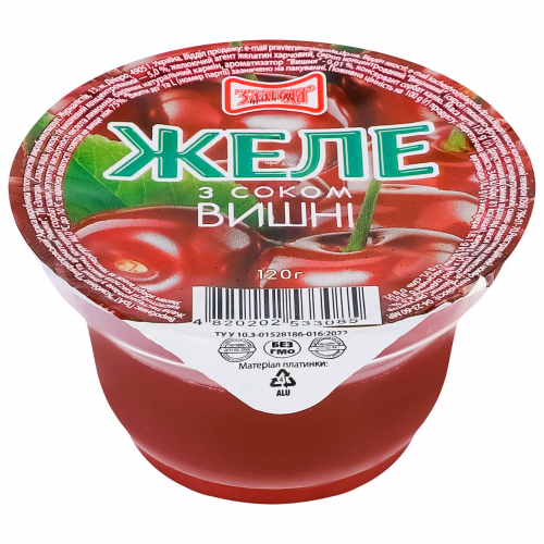 Желе фруктиве 120г Злагода Вишня з соком п/ствк