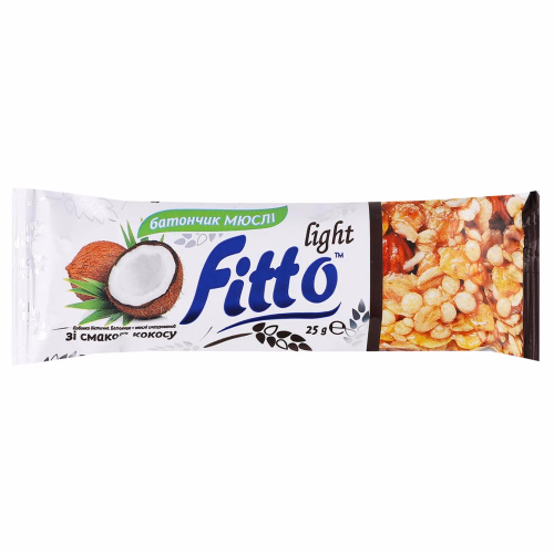 Батончик - мюслі  з кокосовою стружкою ТМ "Fitto light"25г