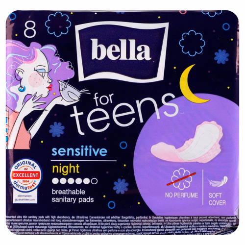 Прокладки гіг Bella Panty for Teens Sensitive night 8 шт