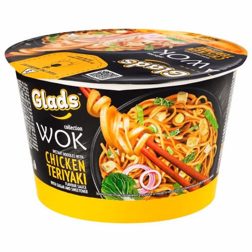 Локшина шв/приг WOK курка Теріякі чаша 95г Glads