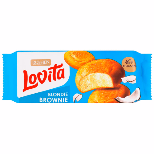 Здобне печиво Lovita Blondie Brownie з кокосом ККФ 152г