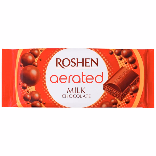ШОКОЛАД Roshen пористий молочний  ВКФ 80г