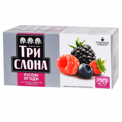Чай Три слона б/н ф/п 20*16 Лісова яг.чорн.дріб