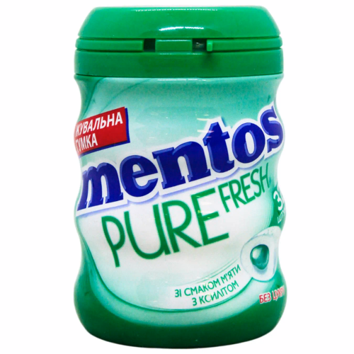 PERFETTI гумка жув. Mentos PUREFRESH банка М'ята з ксилітом56г