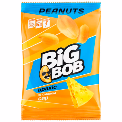 Арахіс смажений солоний зі смаком Сиру 120г BIG BOB